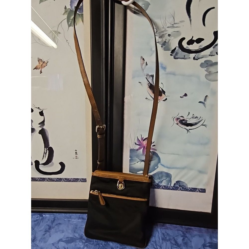Michael Handbag Purse 32S5GKPC1C Kempton Swingpack‎ Black Nylon Bag Crossbody